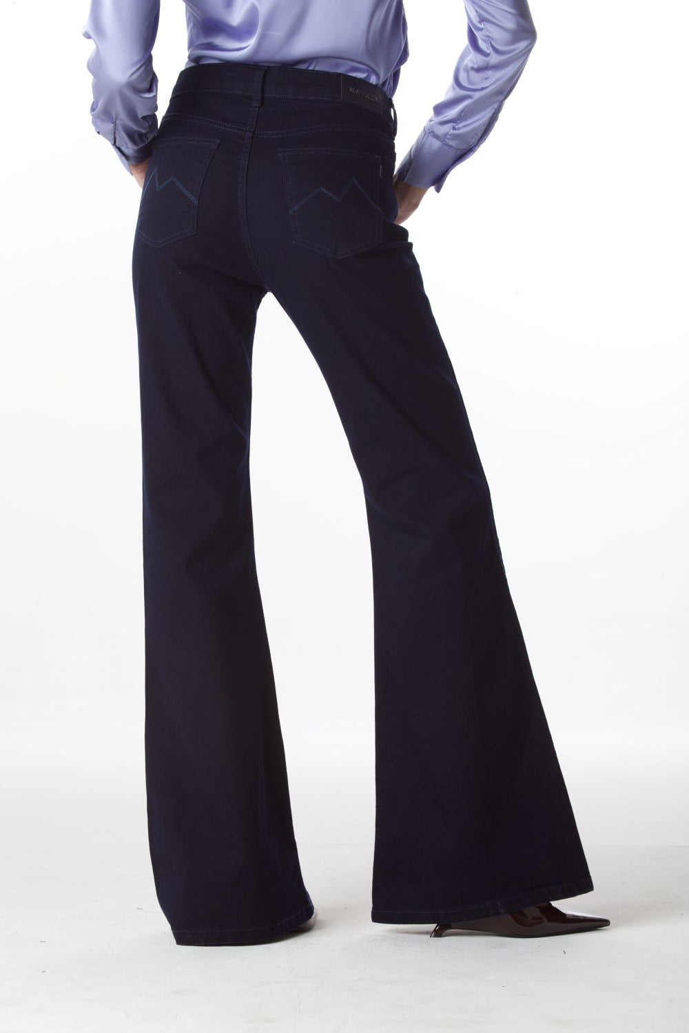 CALÇA JEANS SUPER FLARE C4 BLACK DENIM