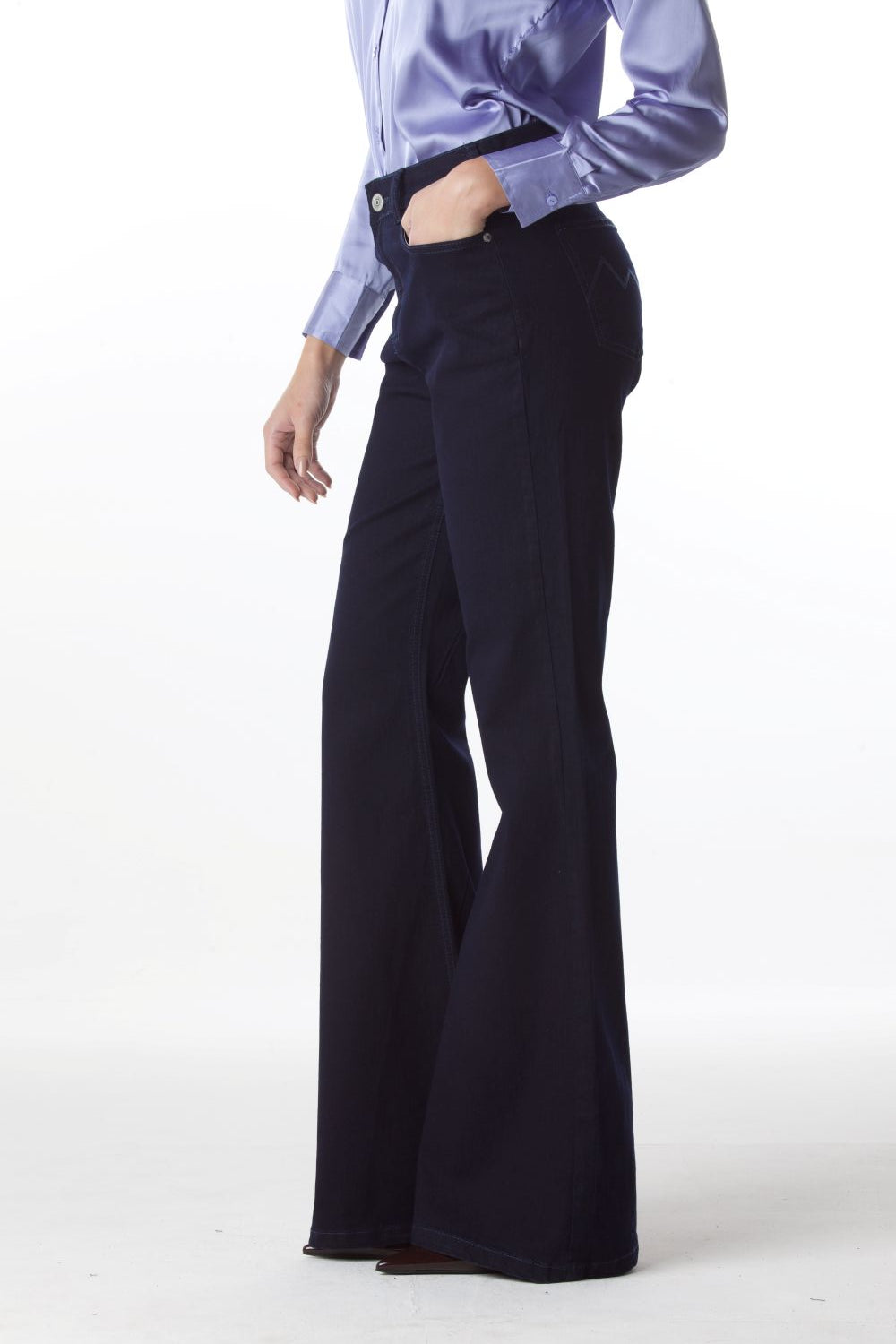 CALÇA JEANS SUPER FLARE C4 BLACK DENIM