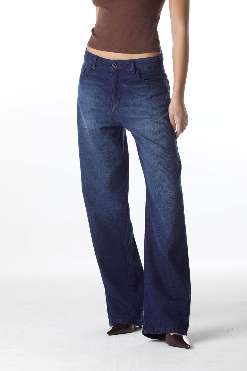 CALÇA JEANS SEMI BAGGY VINTAGE BLUE