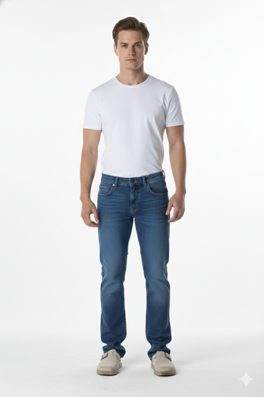 CALÇA JEANS UNISSEX SEMI BAGGY VINTAGE BLUE