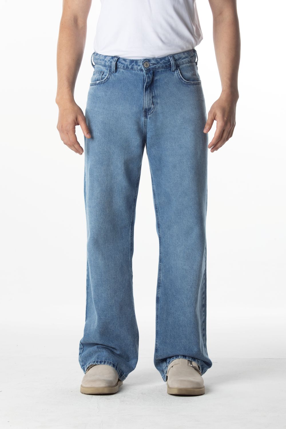 CALÇA JEANS UNISSEXY SEMI BAGGY LIGHT BLUE