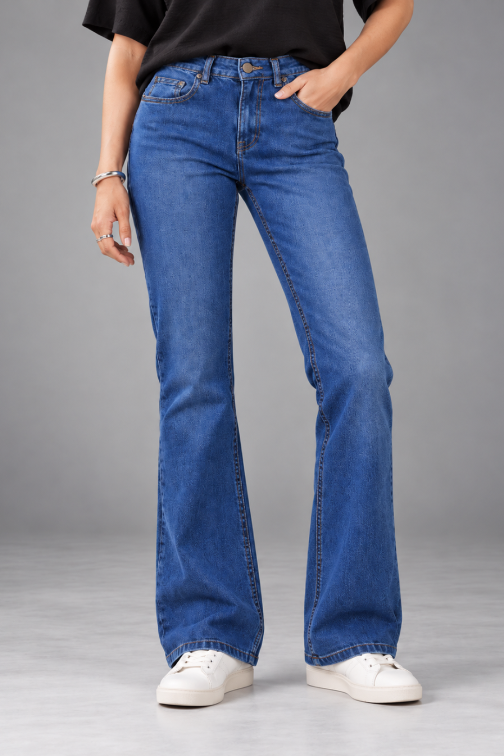 CALÇA JEANS BOOT CUT C3 BLUE WASH
