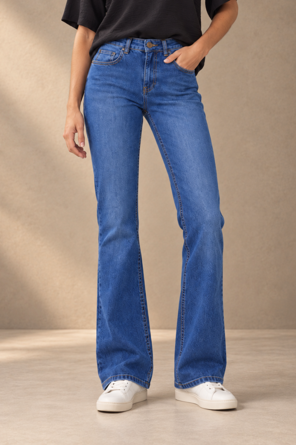 CALÇA JEANS BOOT CUT C3 BLUE WASH