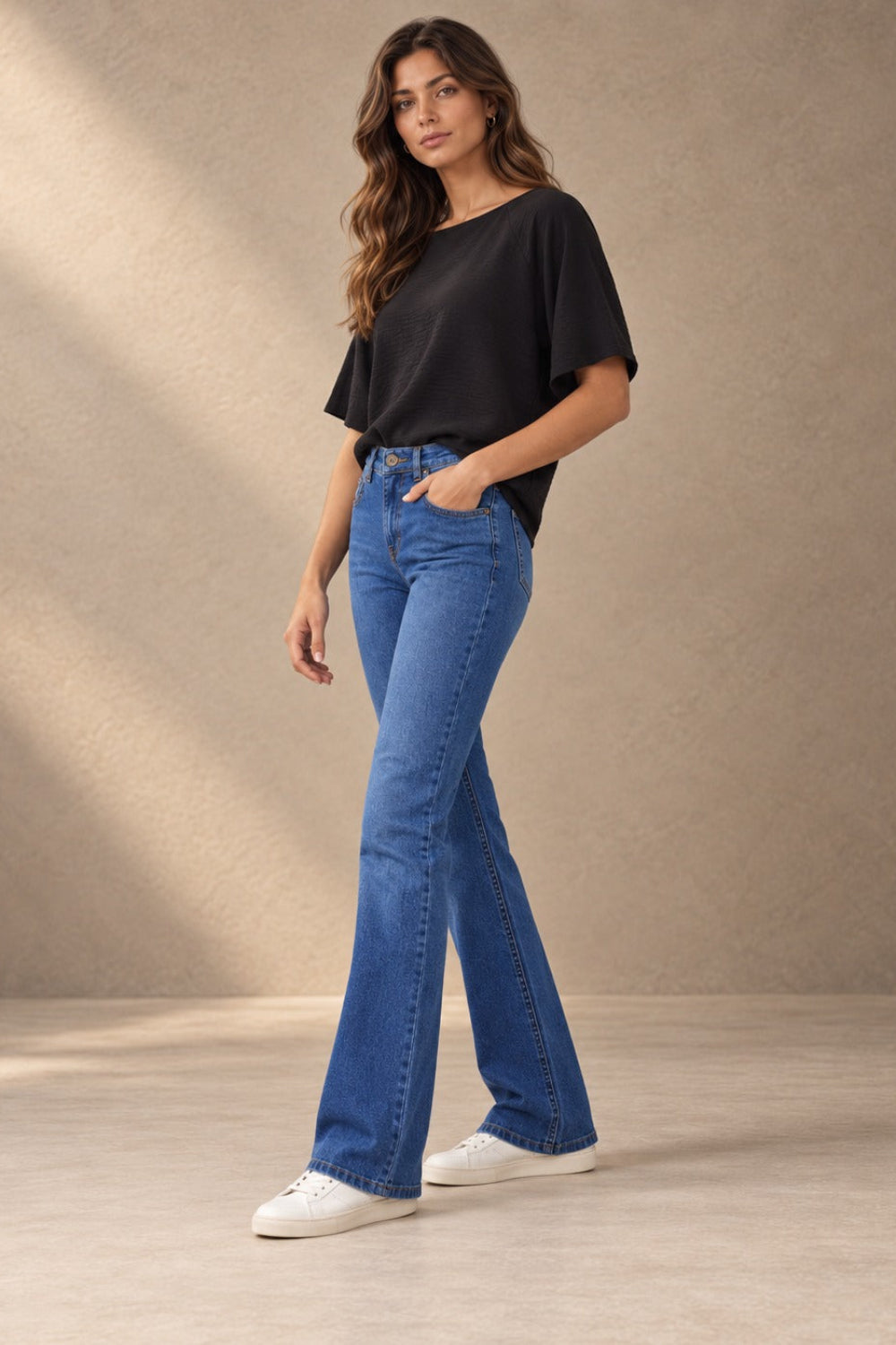 CALÇA JEANS BOOT CUT C3 BLUE WASH