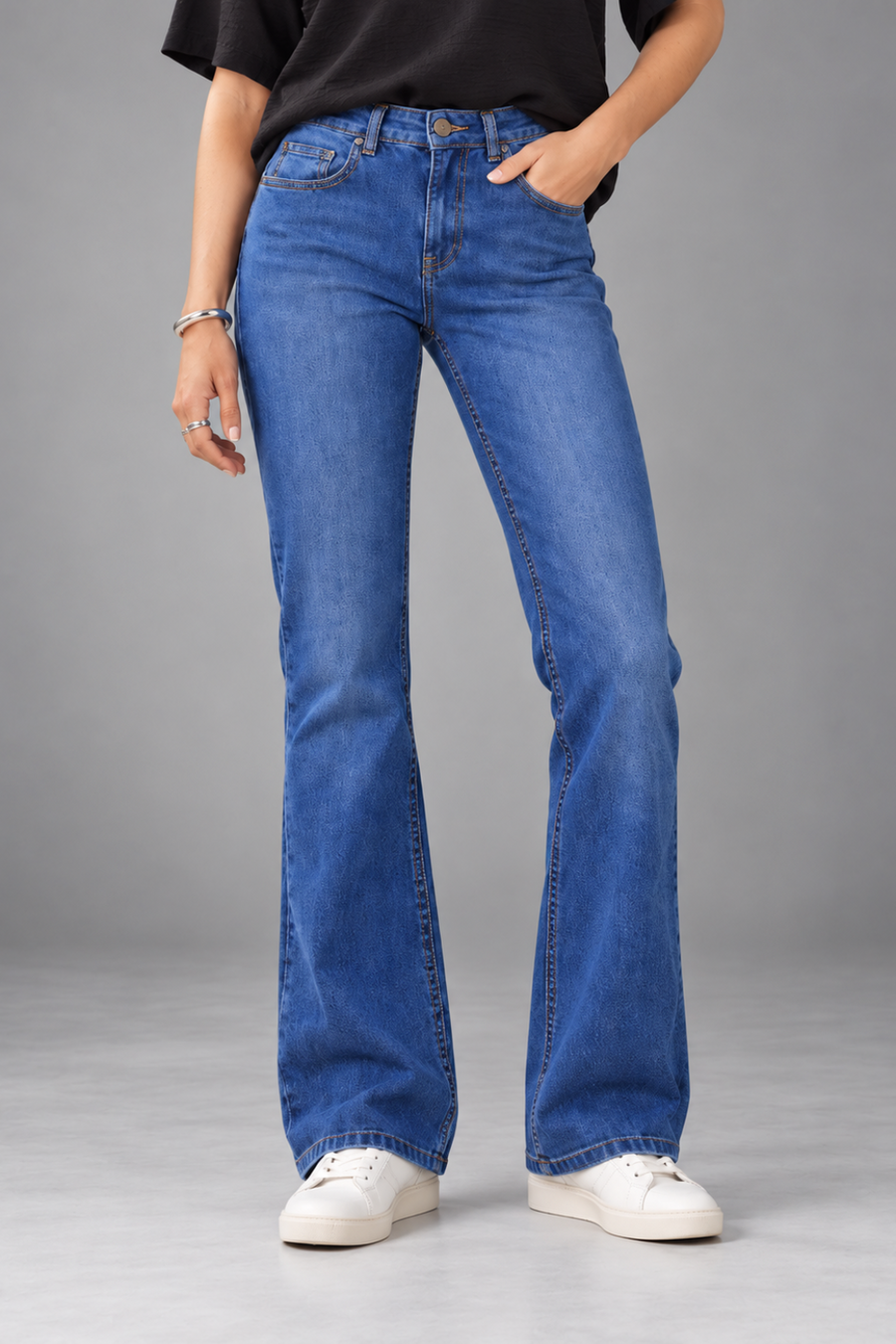 CALÇA JEANS BOOT CUT C3 BLUE WASH