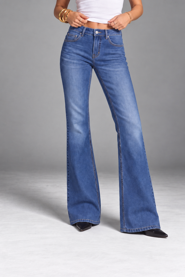 CALÇA JEANS BOOT CUT C3 BLUE WASH