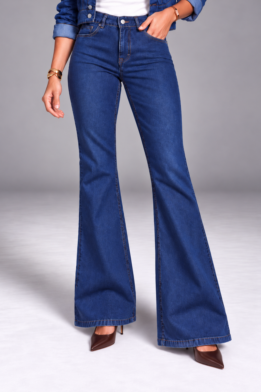 CALÇA JEANS BOOT CUT C4 BLUE WASH