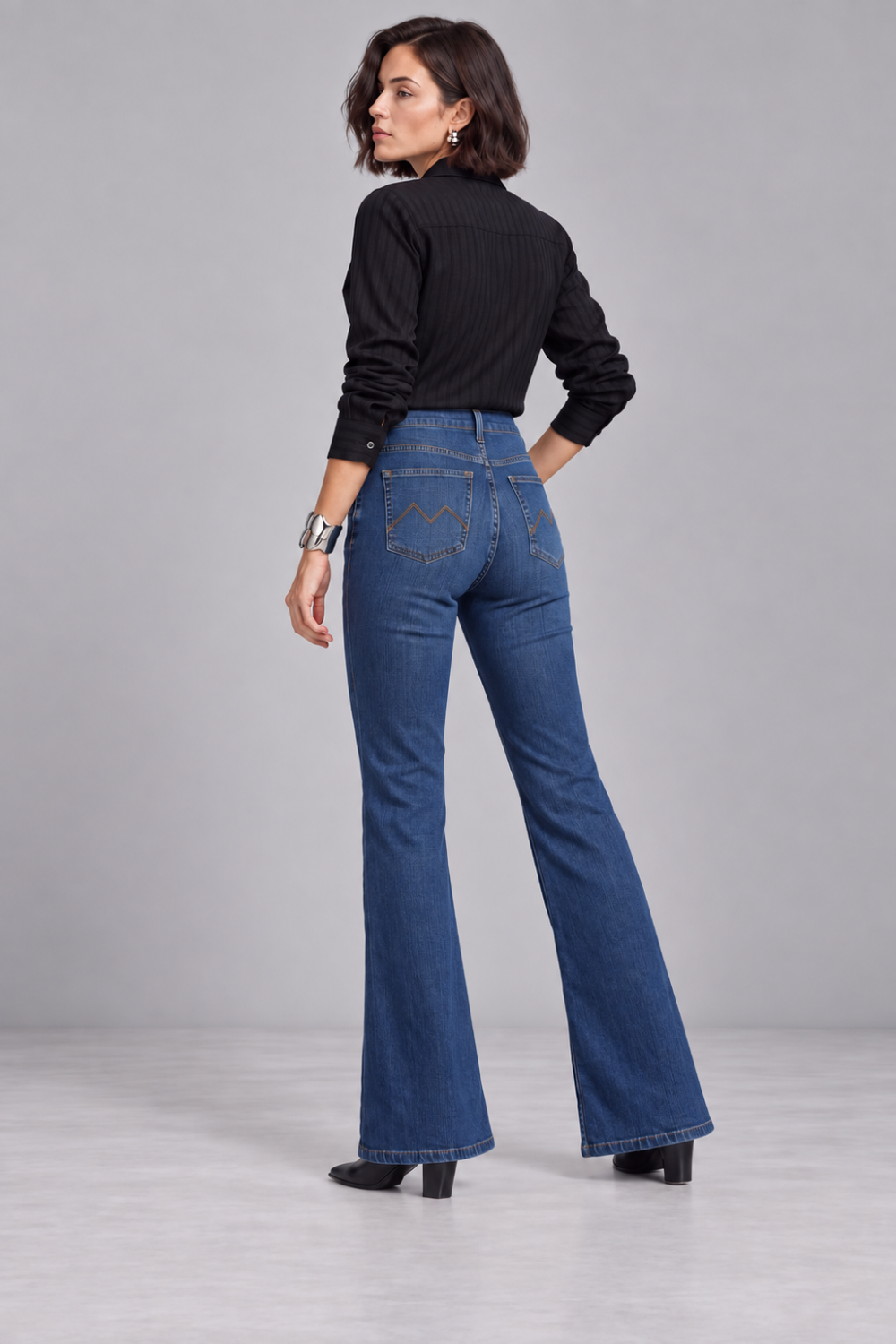 CALÇA JEANS BOOT CUT C4 BLUE WASH