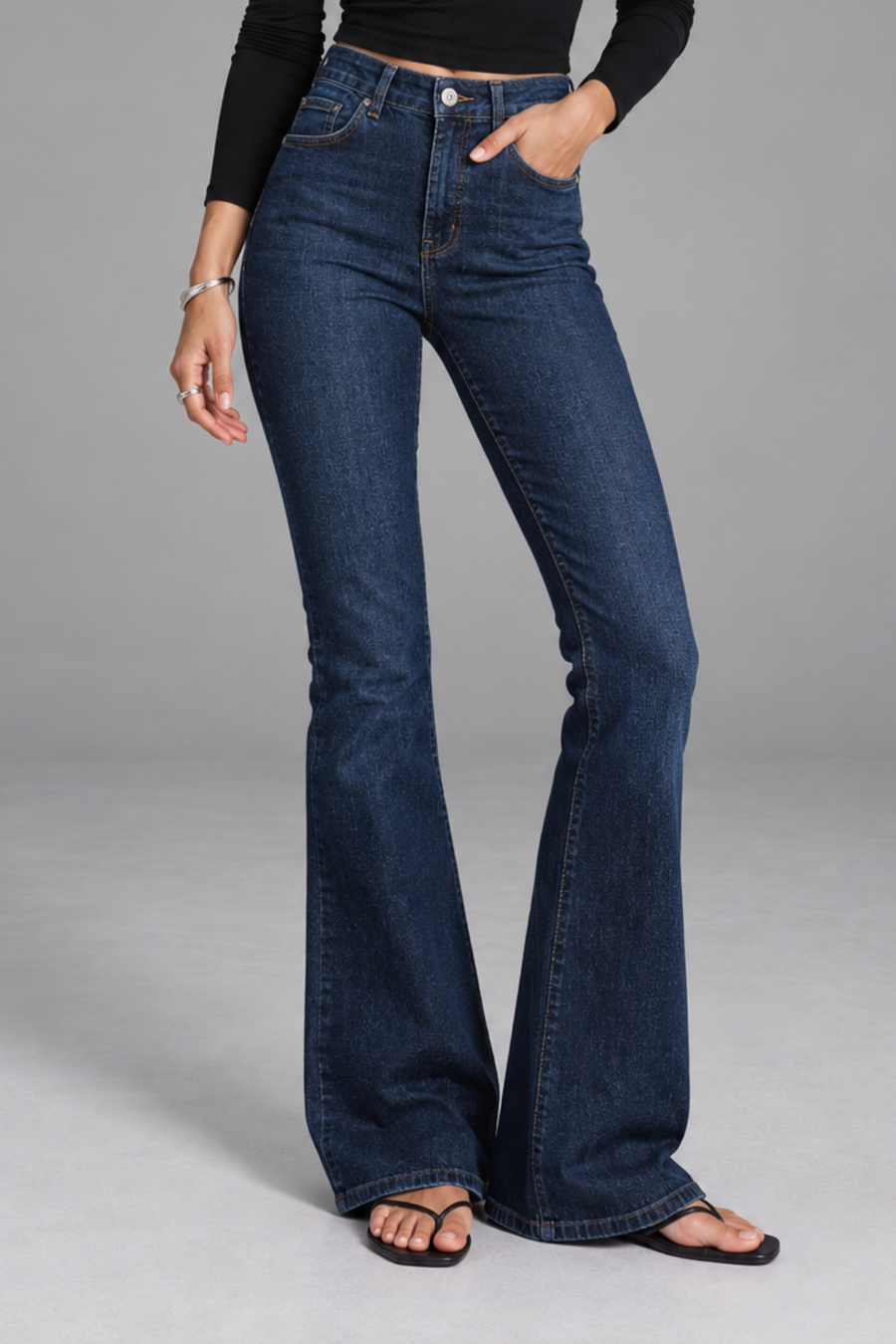 CALÇA JEANS BOOT CUT C3 DARK BLUE