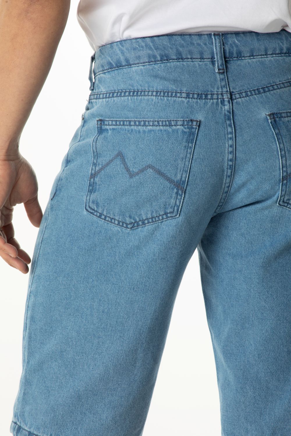 BERMUDA JEANS UNISSEX BAGGY LIGHT BLUE