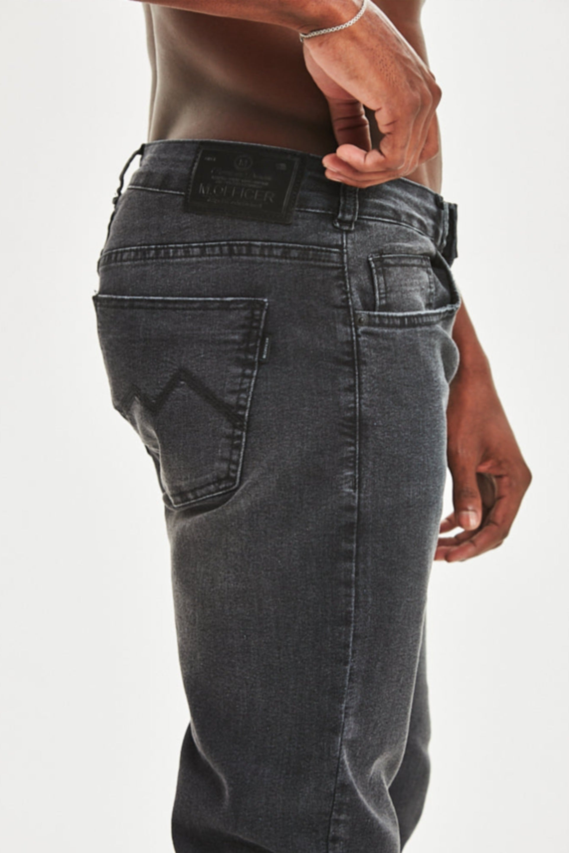 CALCA JEANS SLIM BLACK DENIM