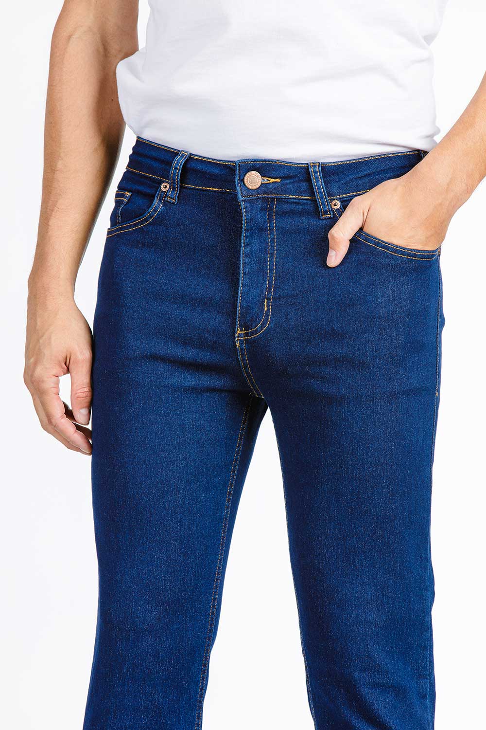 CALCA JEANS SLIM DARK BLUE