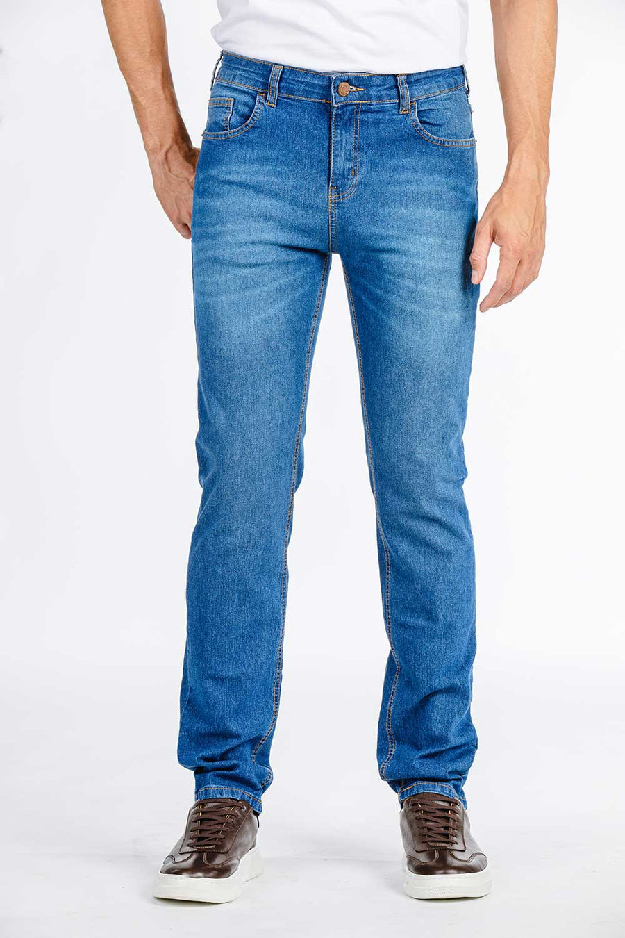 CALÇA JEANS SLIM BLUE WASH 93