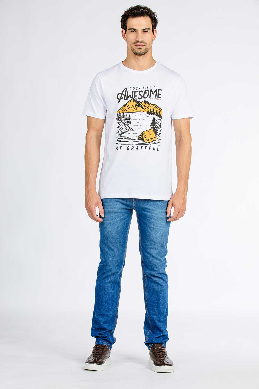 CALÇA JEANS SLIM BLUE WASH 93