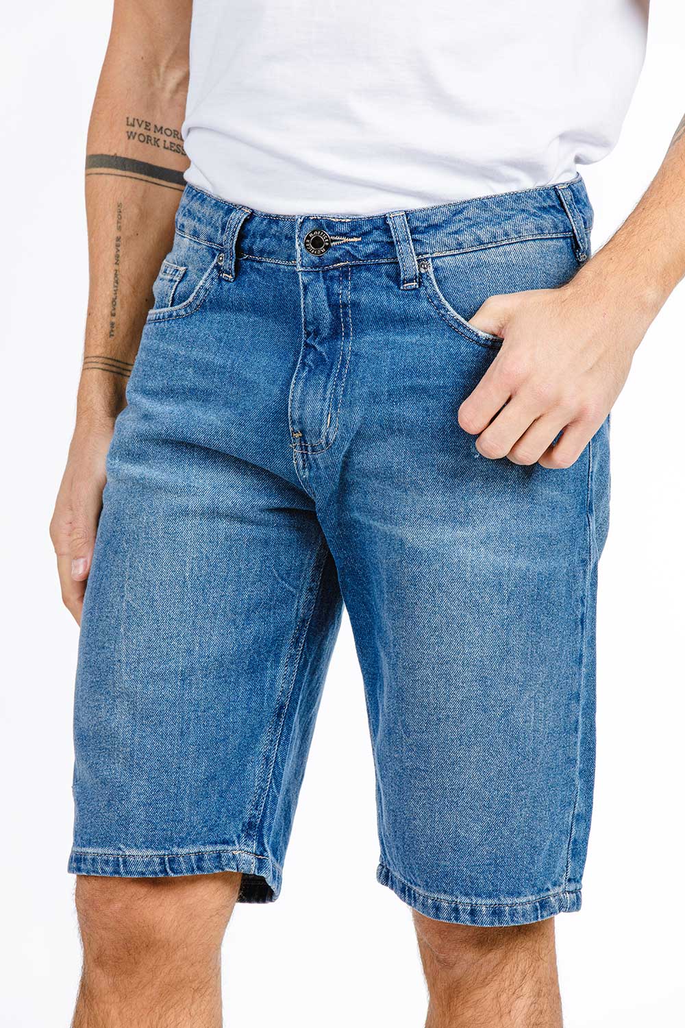 BERMUDA JEANS BLUE WASH BASIC