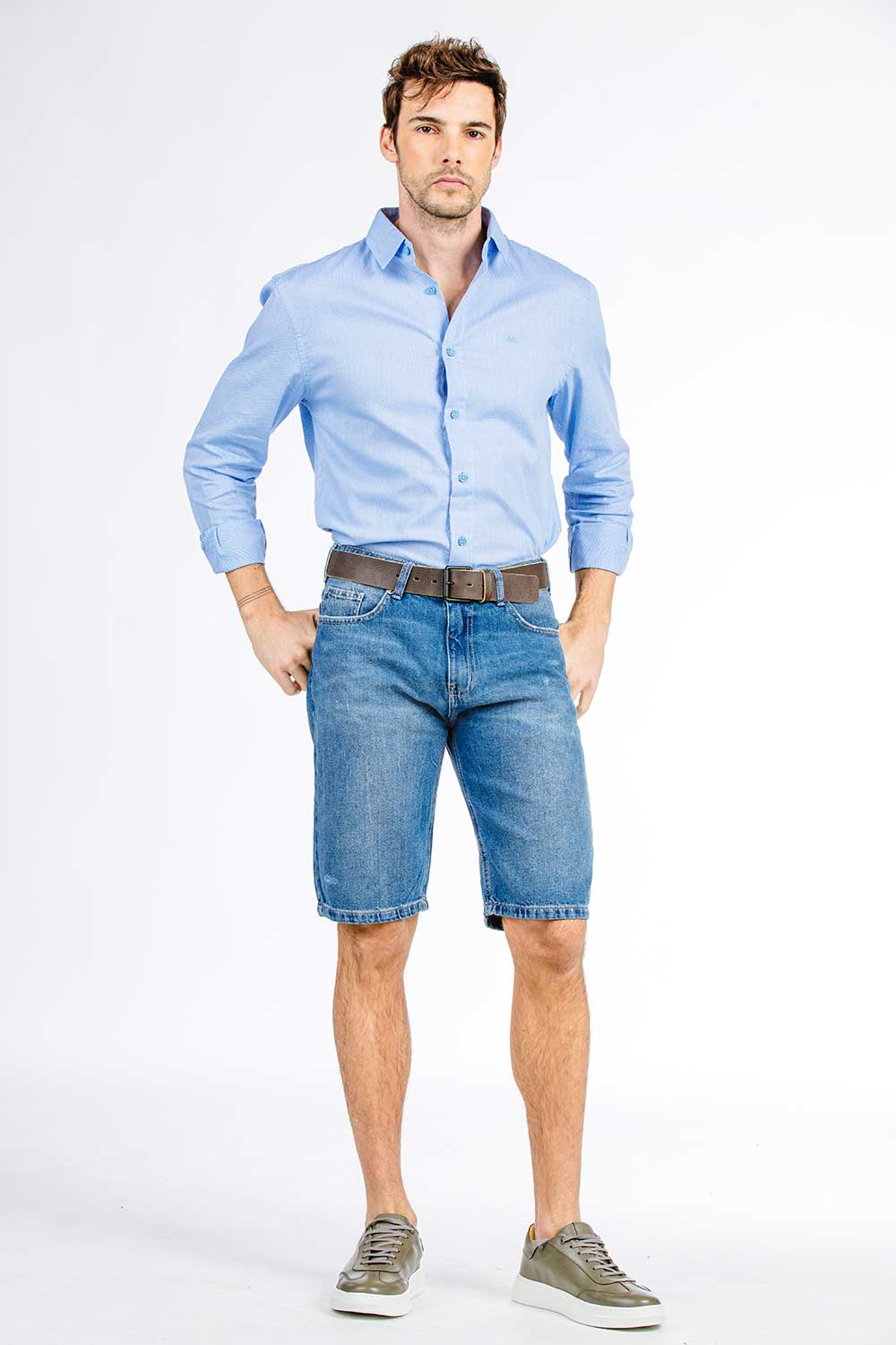 BERMUDA JEANS BLUE WASH BASIC