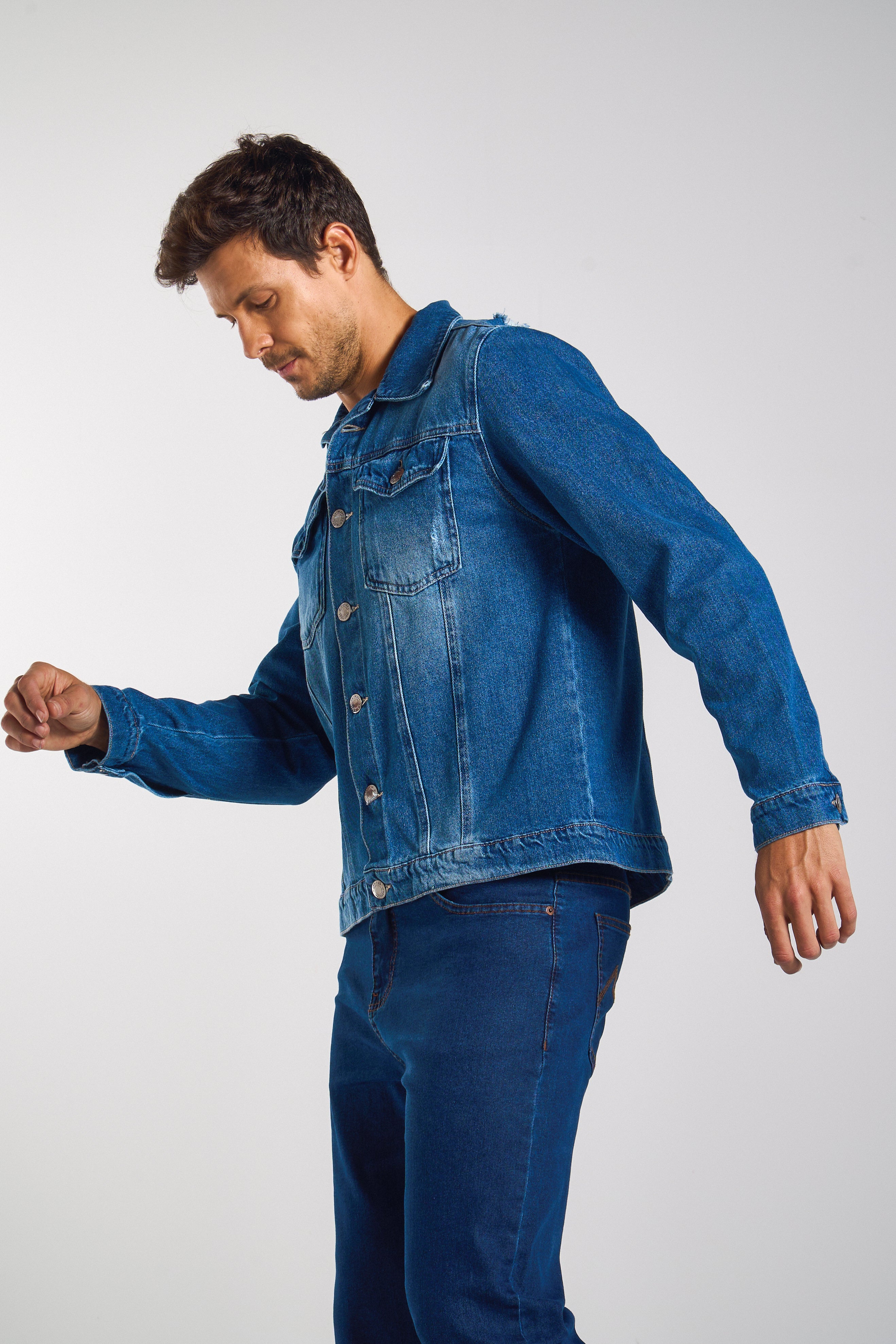 JAQUETA JEANS BLUE WASH CLASSIC