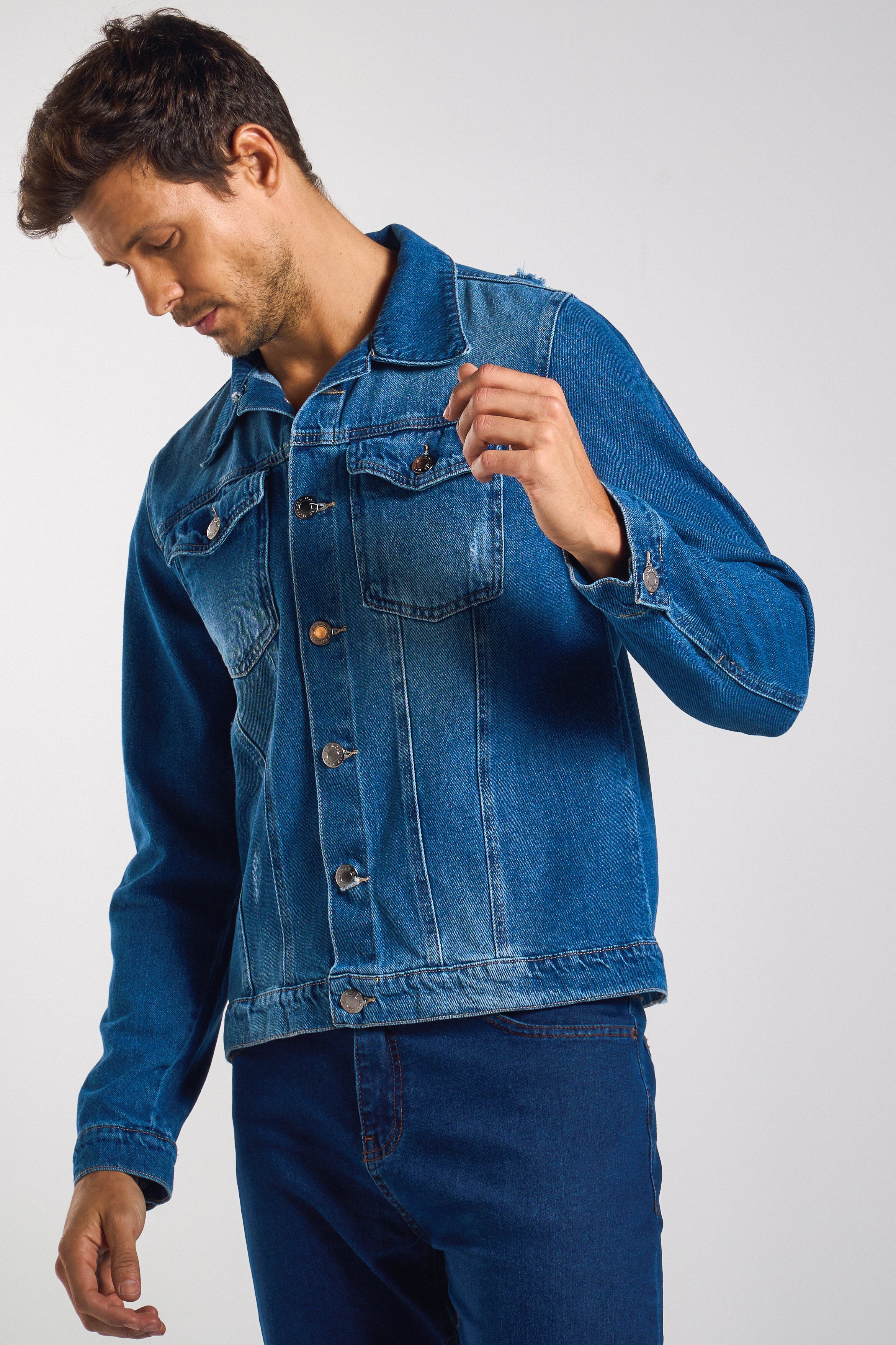JAQUETA JEANS BLUE WASH CLASSIC