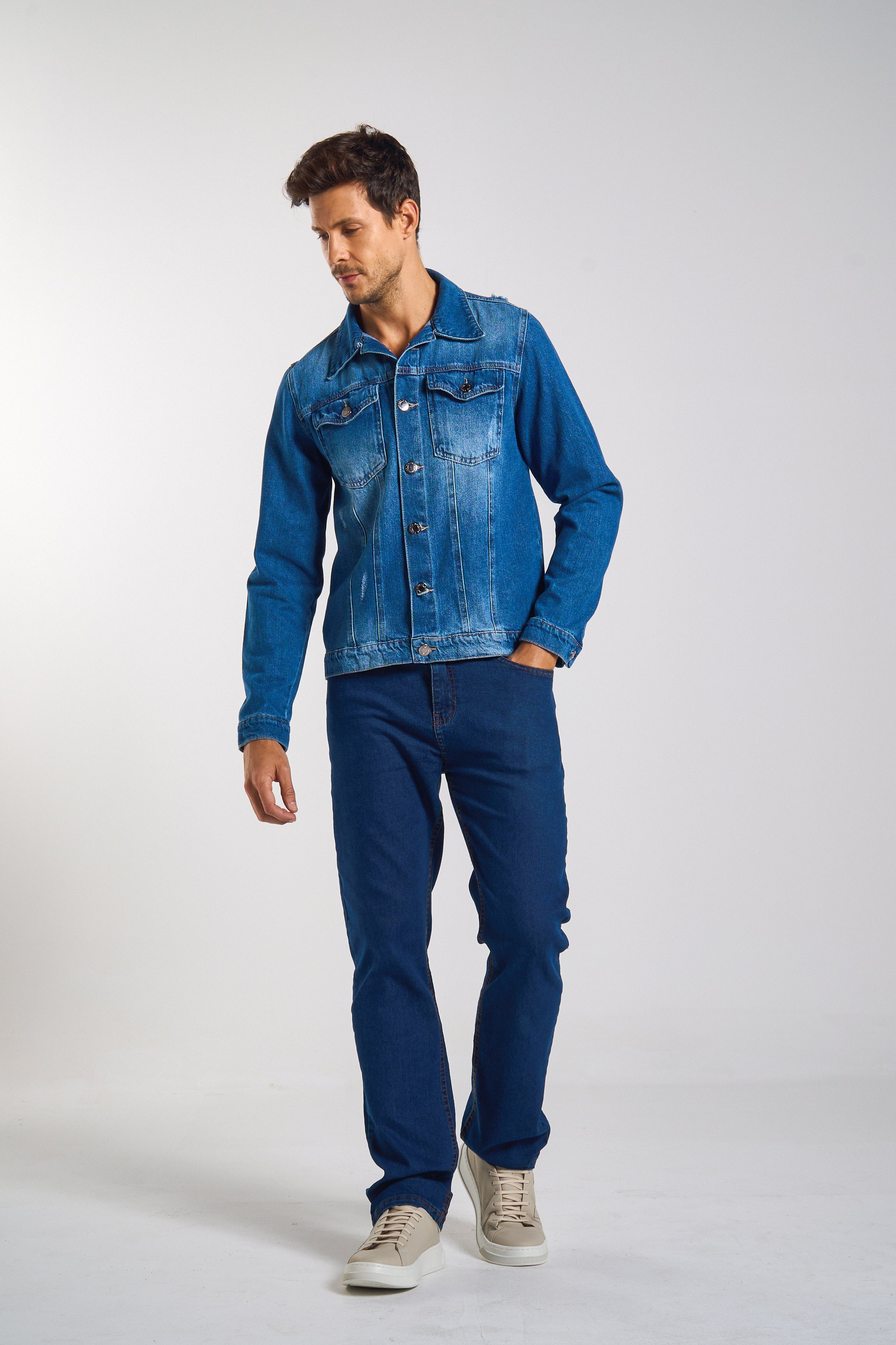 JAQUETA JEANS BLUE WASH CLASSIC