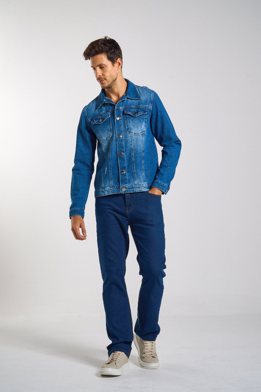 JAQUETA JEANS BLUE WASH CLASSIC