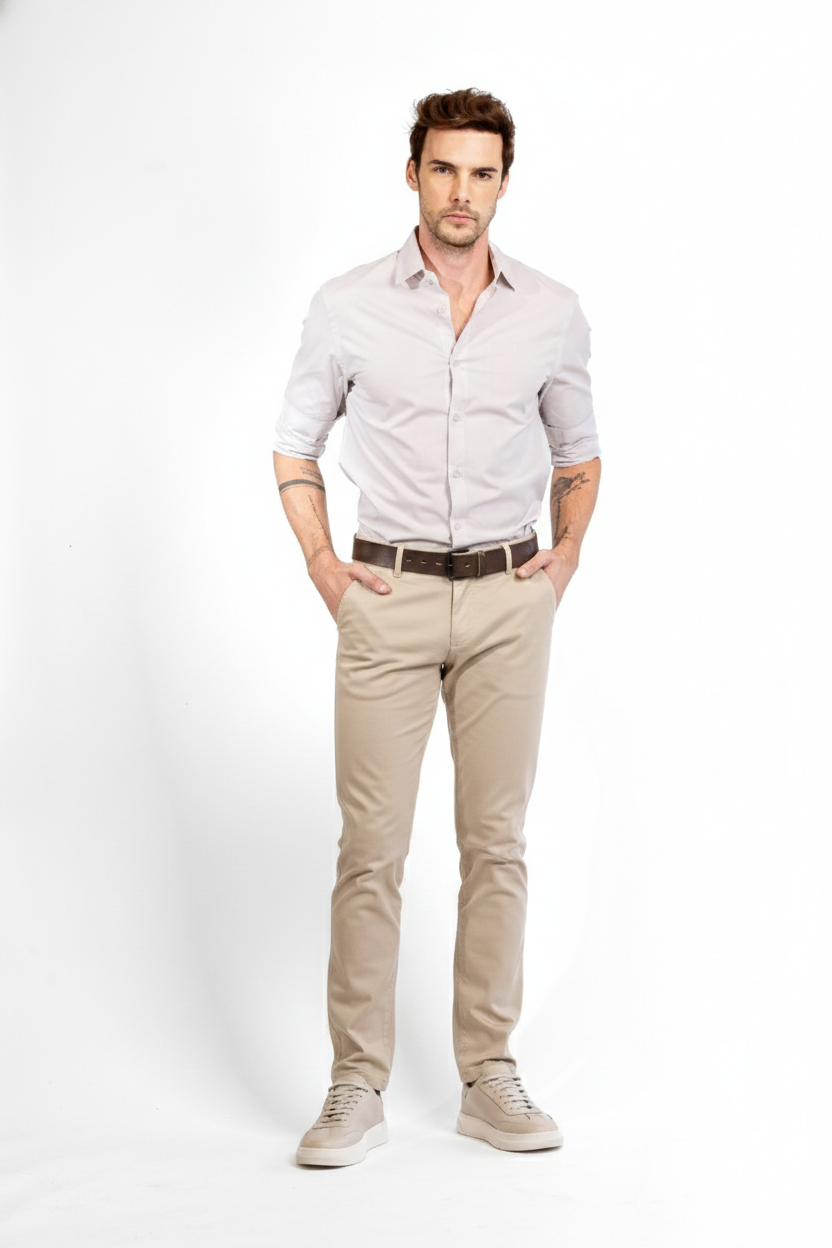 CALÇA SARJA PREMIUM COLOR ALGO C/ELAST