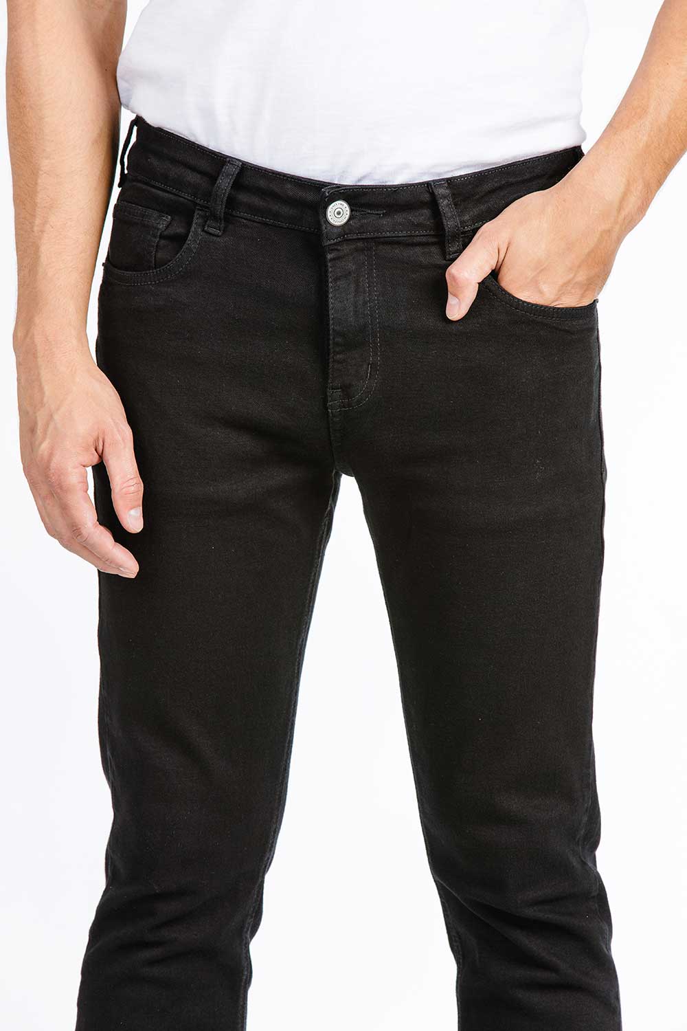 CALÇA JEANS COOL FIT SUPER BLACK DENIN