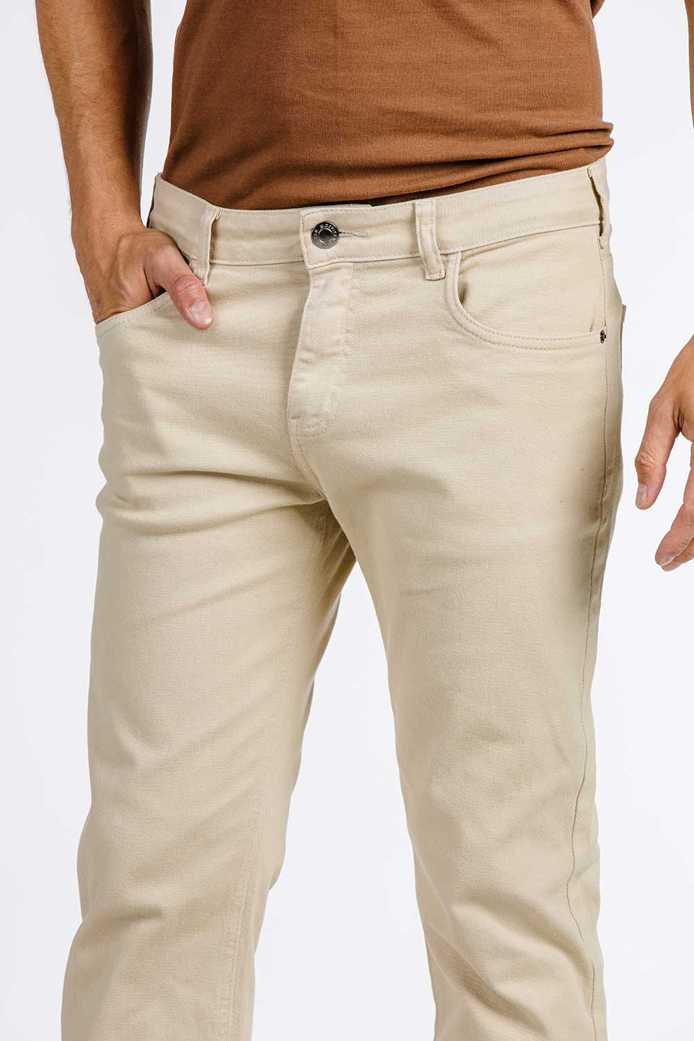 CALÇA JEANS SLIM BCO/PT