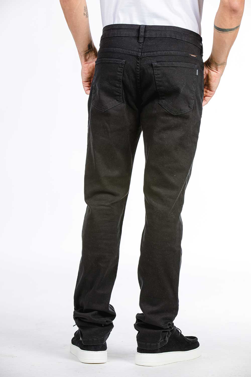 CALÇA JEANS SLIM BCO/PT