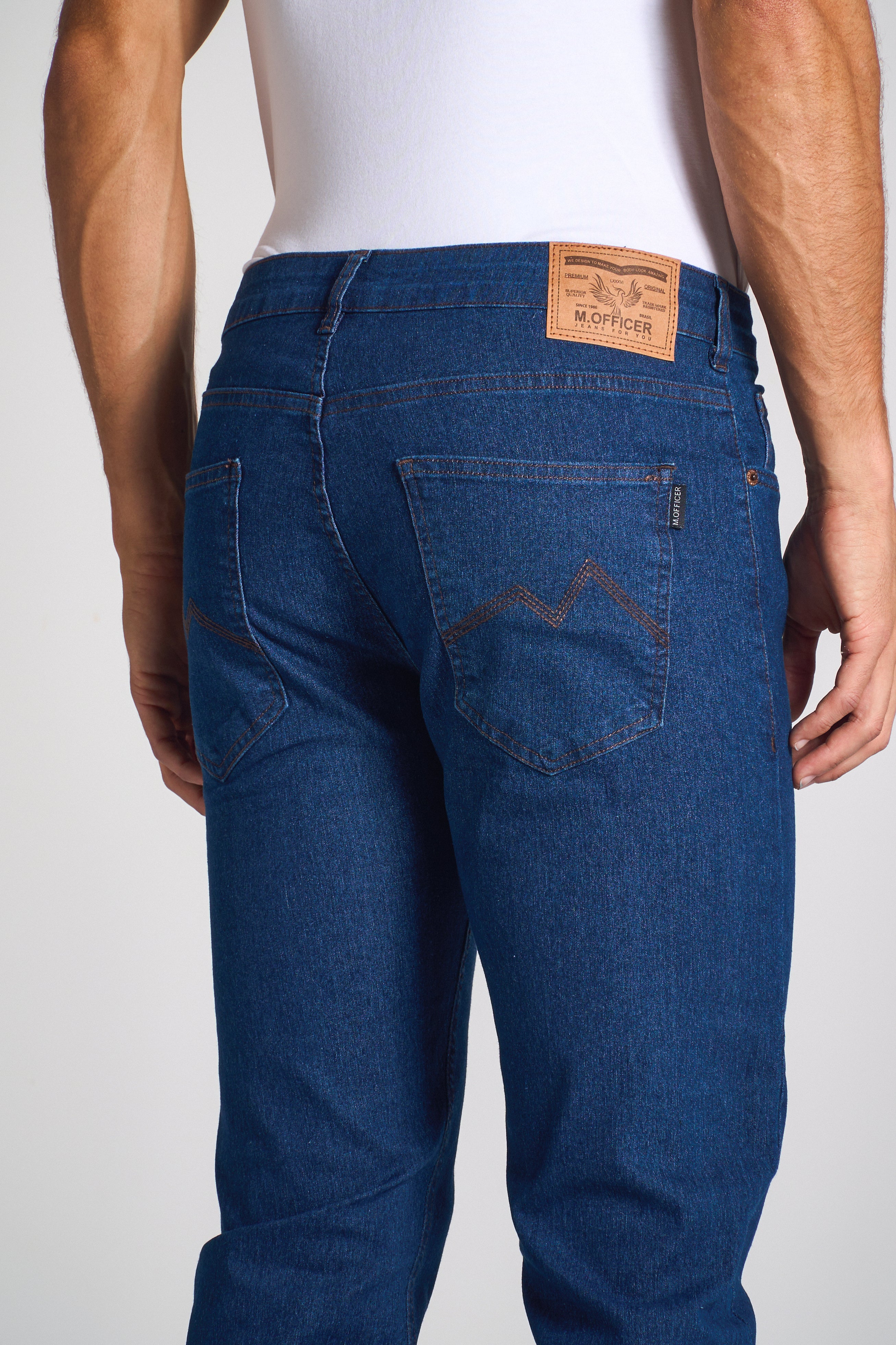CALÇA JEANS MASC RETA AMACIADO