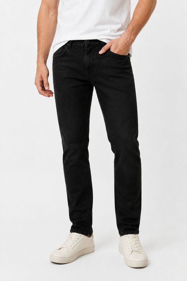 CALÇA JEANS SLIM BLACK DENIM