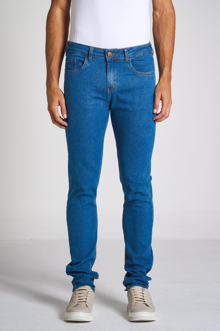 CALÇA JEANS SLIM LIGHT BLUE