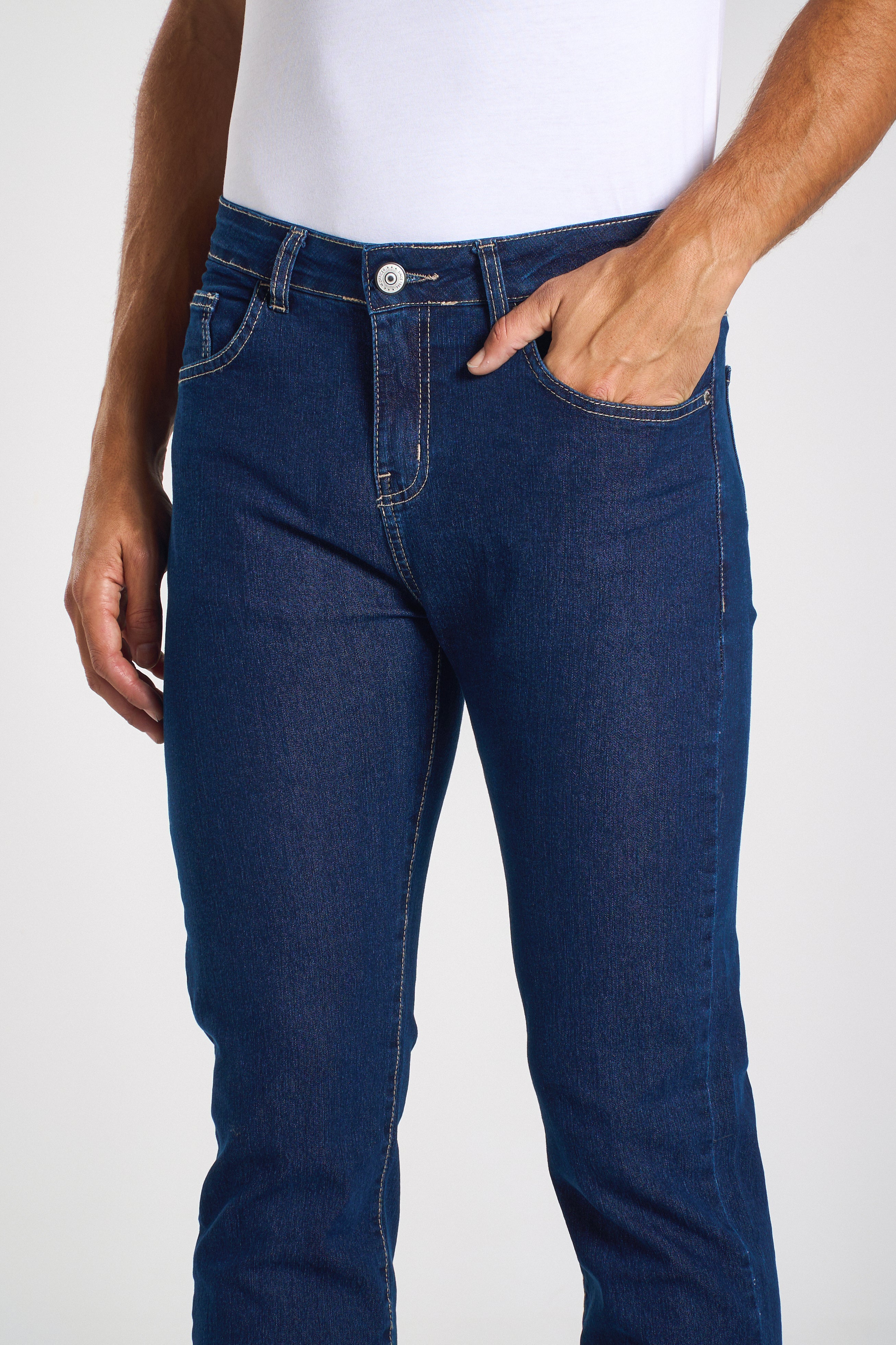 CALÇA JEANS RETA BLUE WASH 25