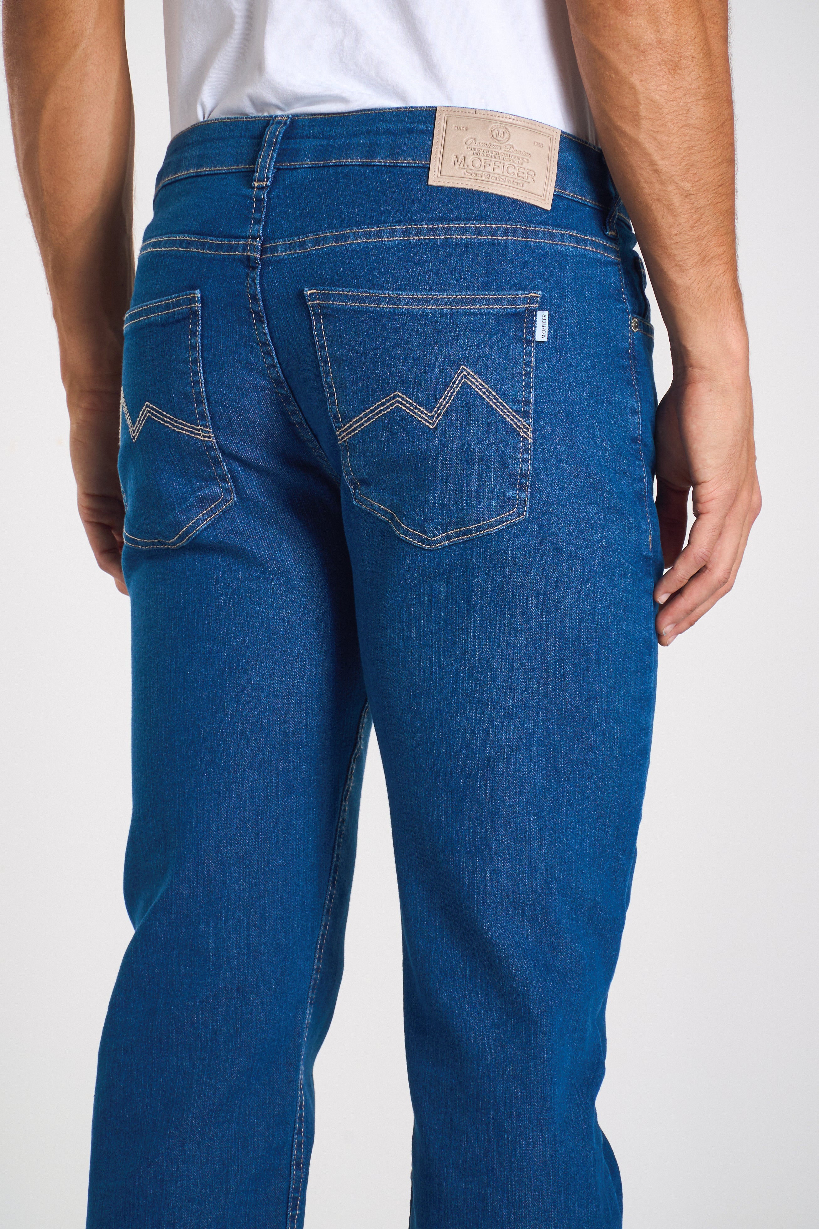 CALÇA JEANS RETA BLUE WASH 25