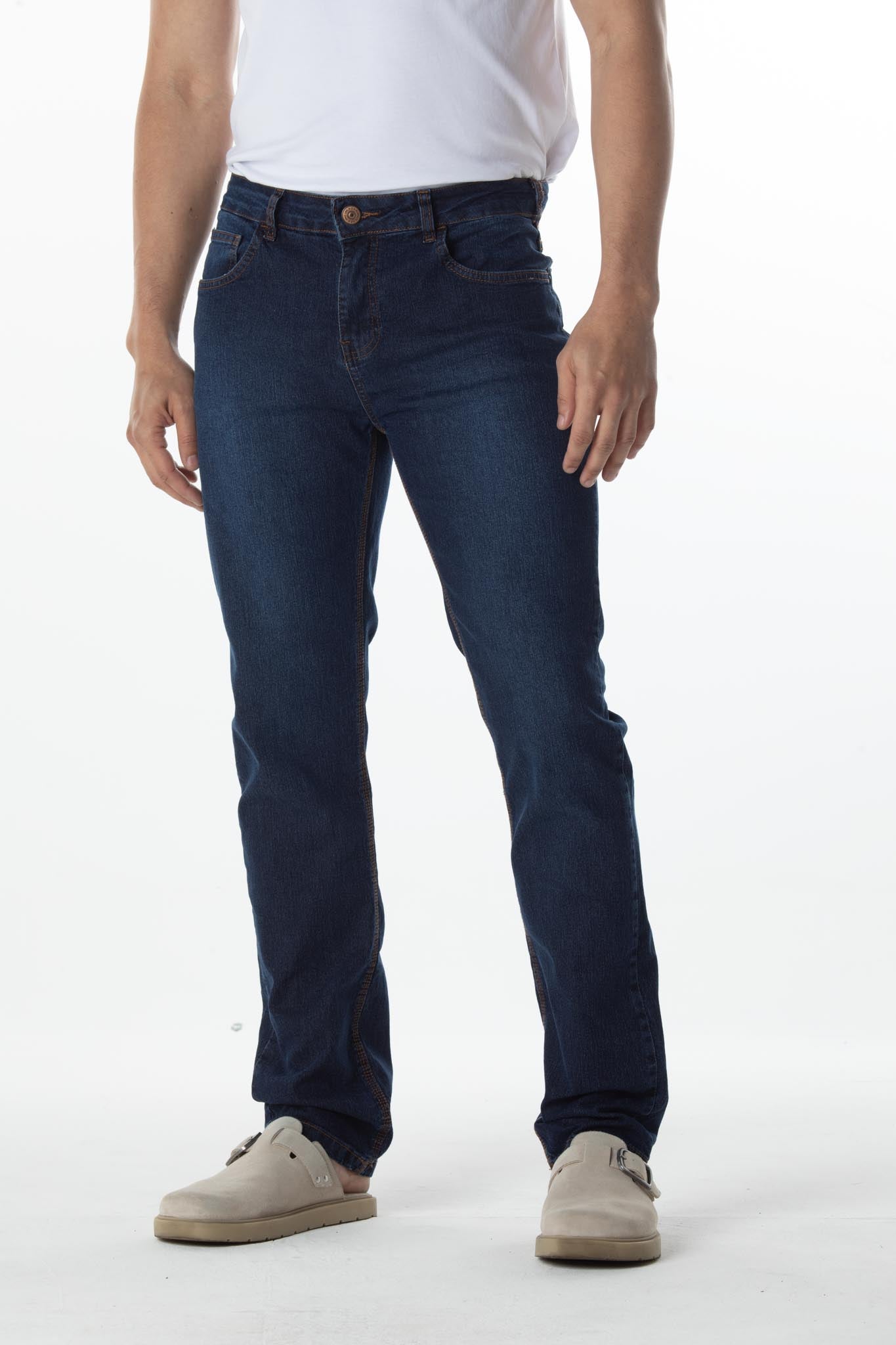 CALÇA JEANS SLIM BLUE WASH 25