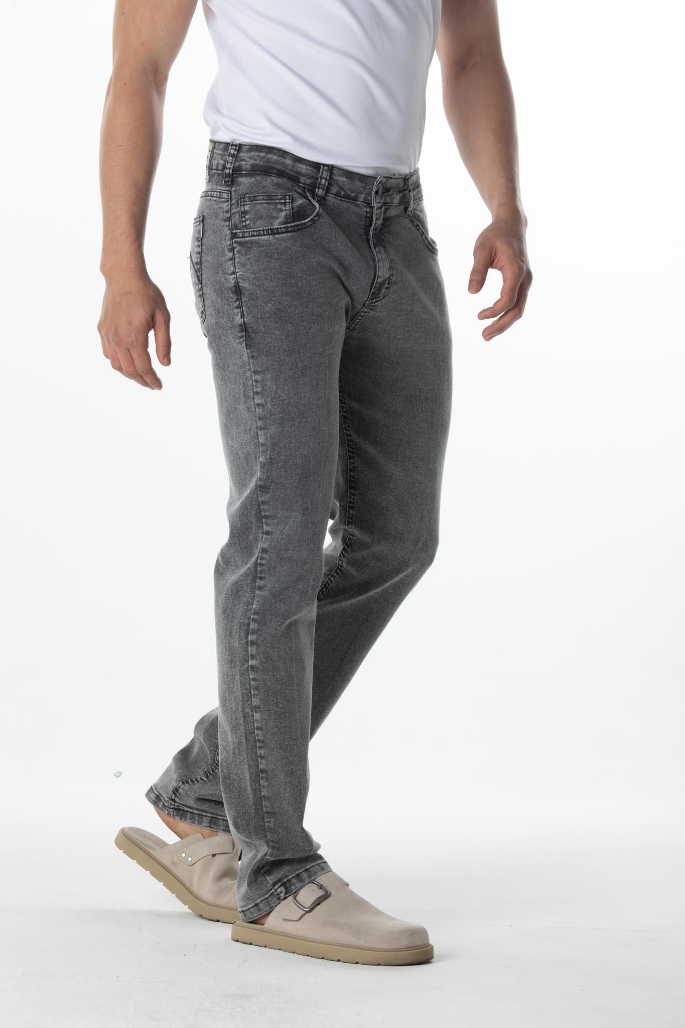 CALÇA JEANS RETA BLACK DENIM