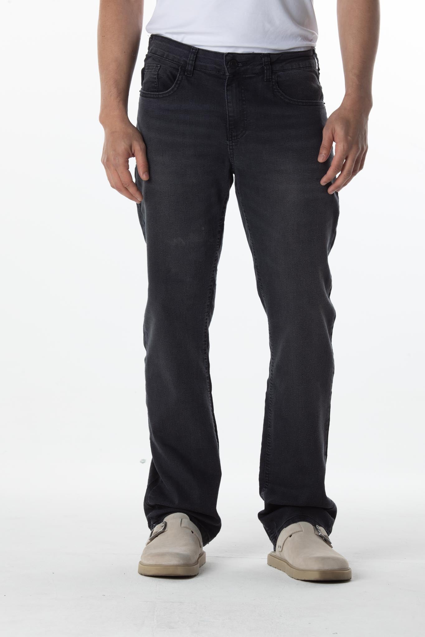 CALÇA JEANS RETA BLACK DENIM