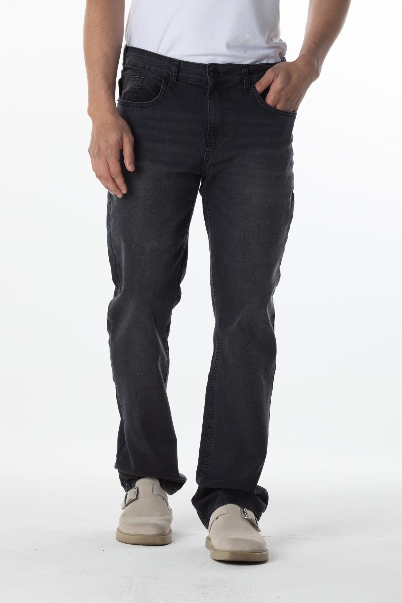 CALÇA JEANS RETA BLACK DENIM