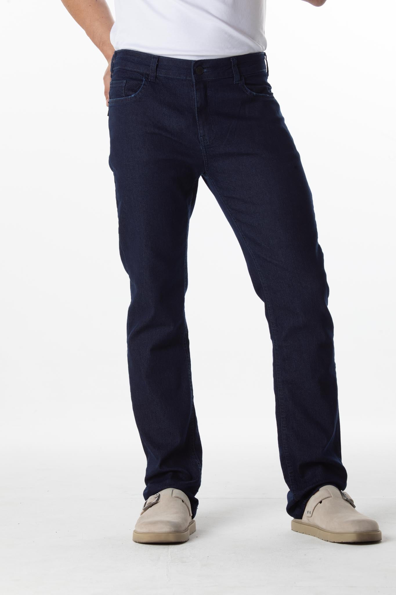 CALÇA JEANS RETA DEEP BLUE