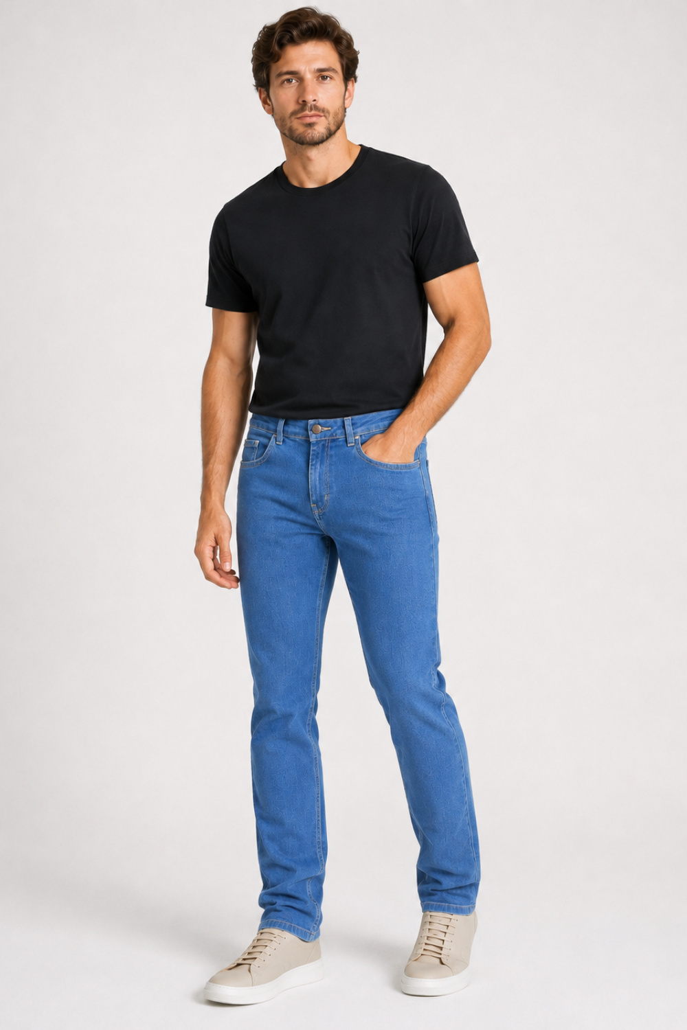 CALÇA JEANS SLIM LIGHT BLUE