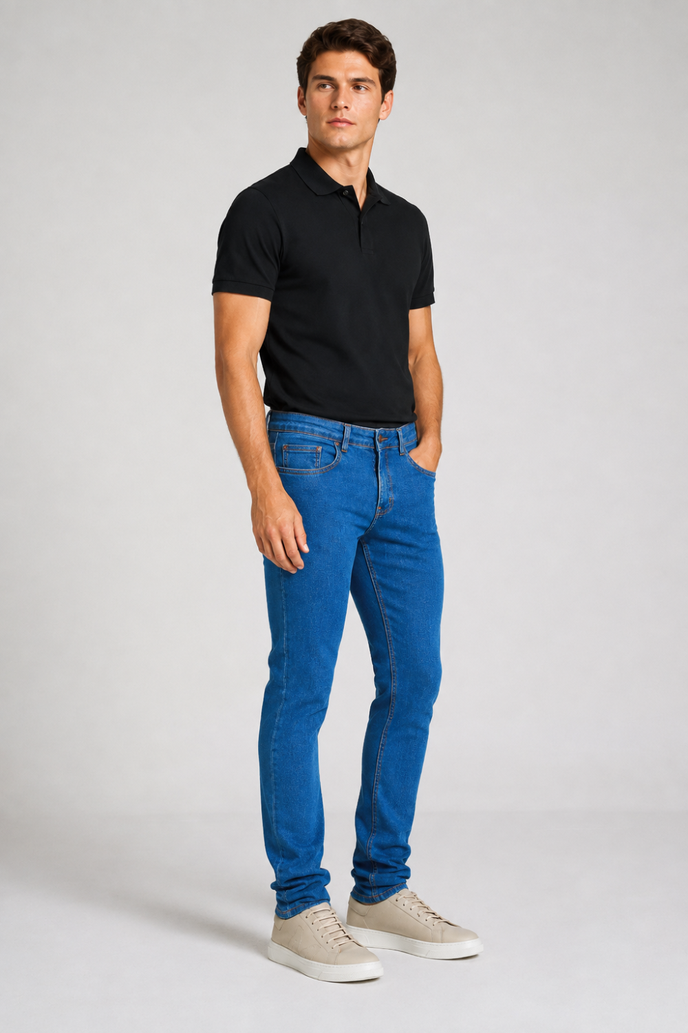 CALÇA JEANS SLIM LIGHT BLUE