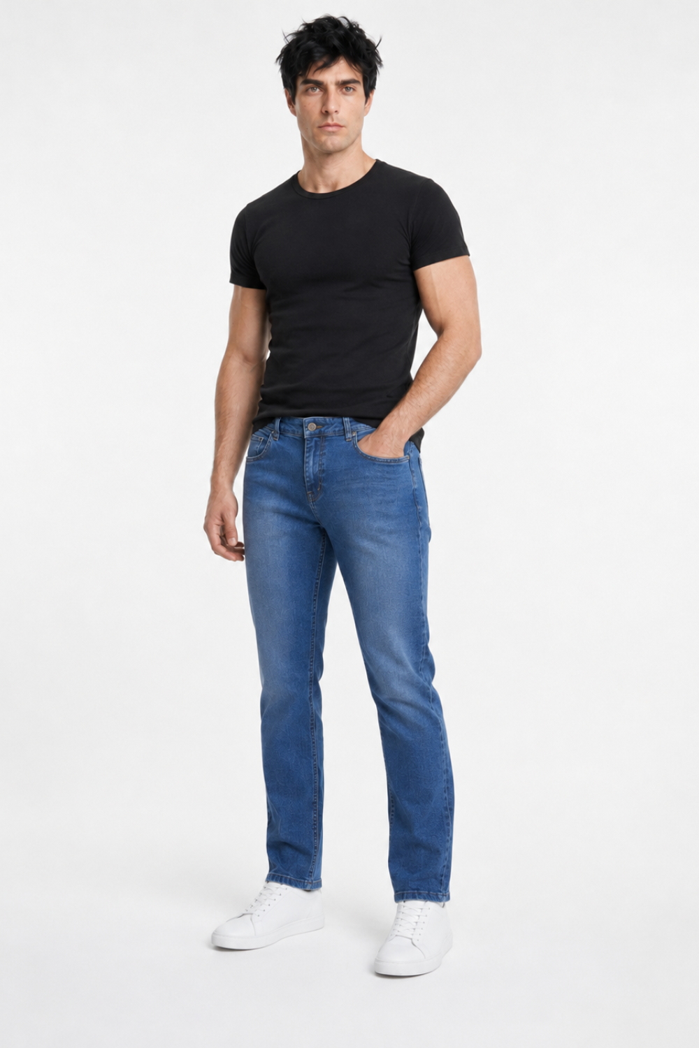 CALÇA JEANS SLIM LIGHT BLUE