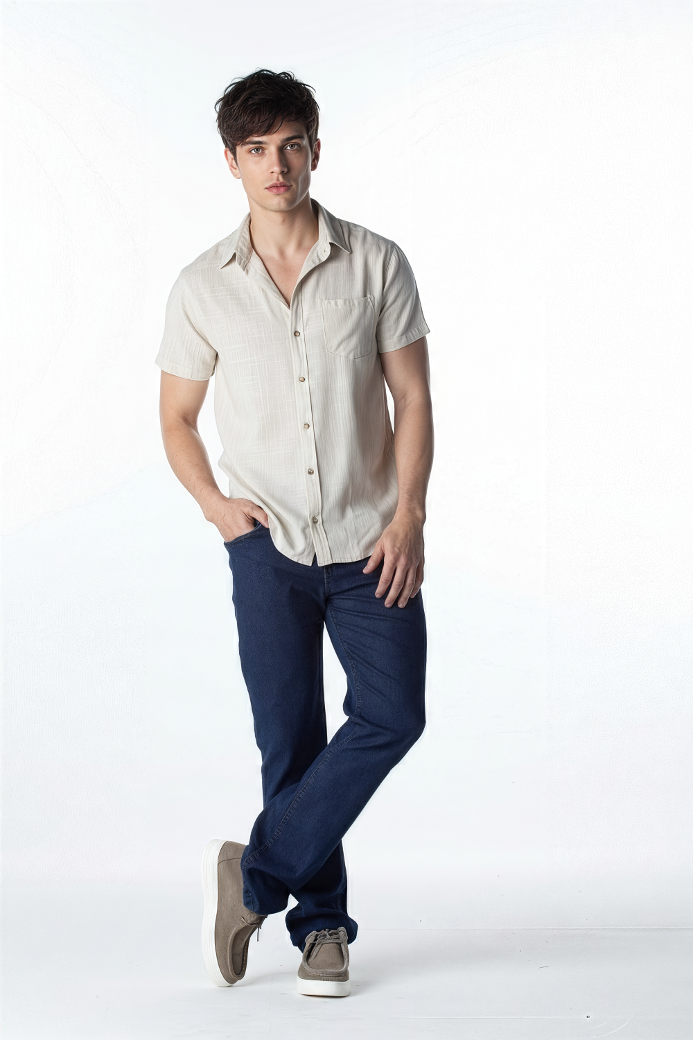 CAMISA MANGA CURTA LISA