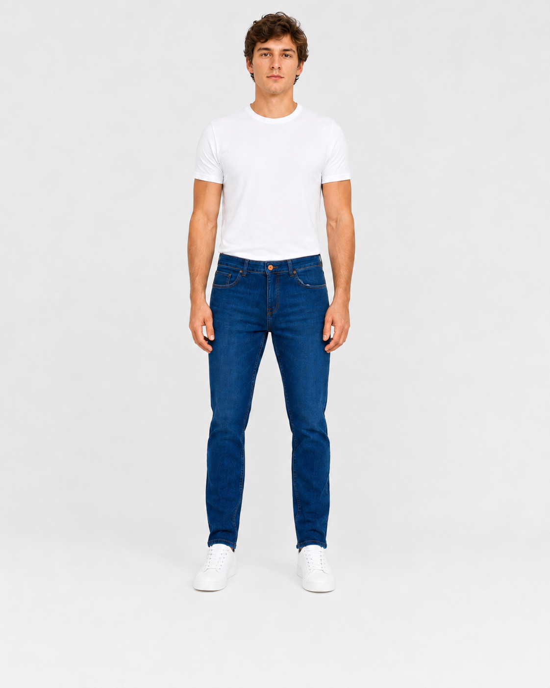 CALÇA JEANS SLIM BLUE WASH