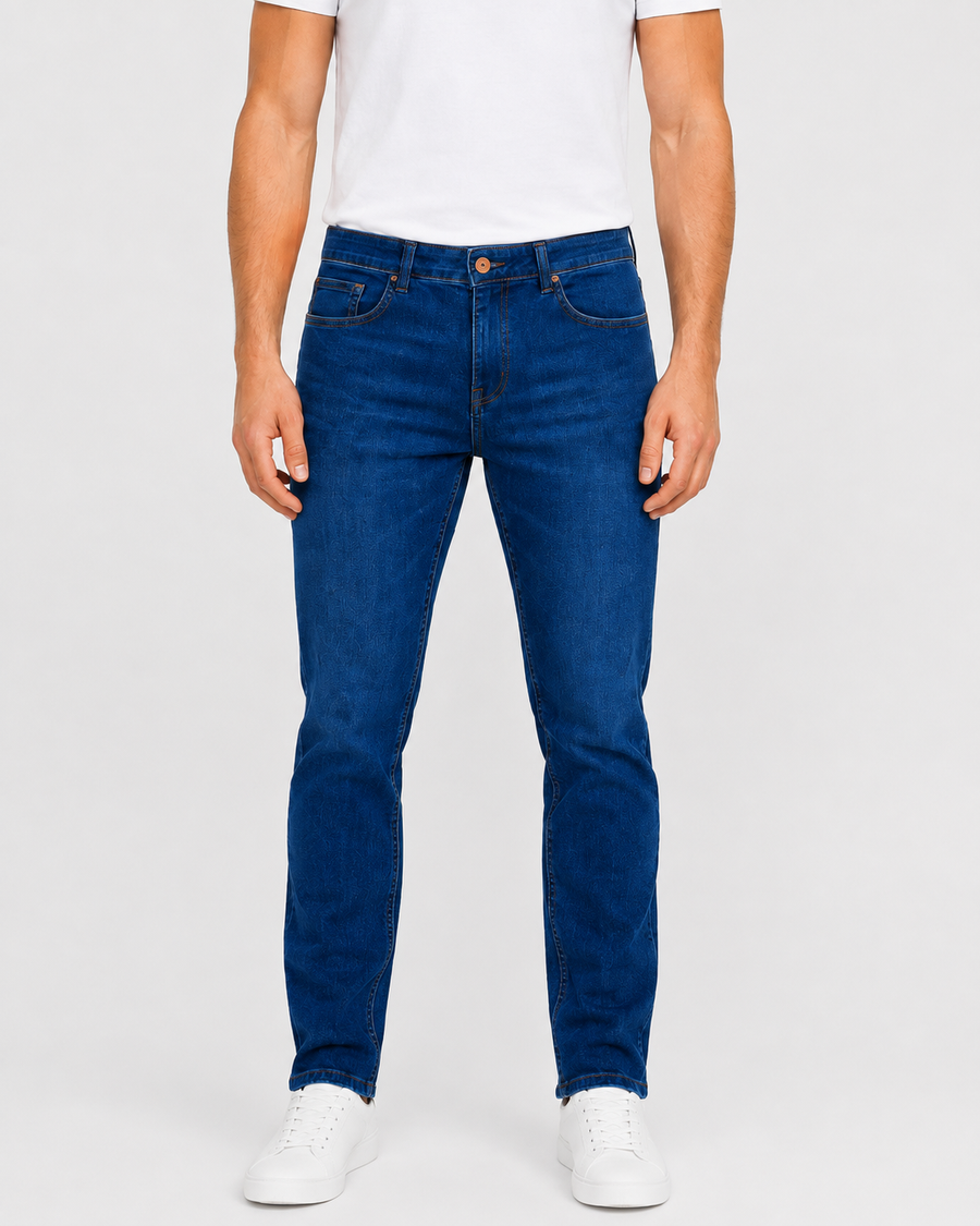 CALÇA JEANS SLIM BLUE WASH