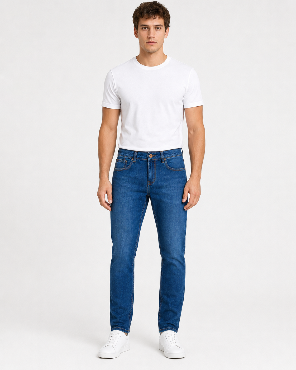 CALÇA JEANS SLIM BLUE WASH