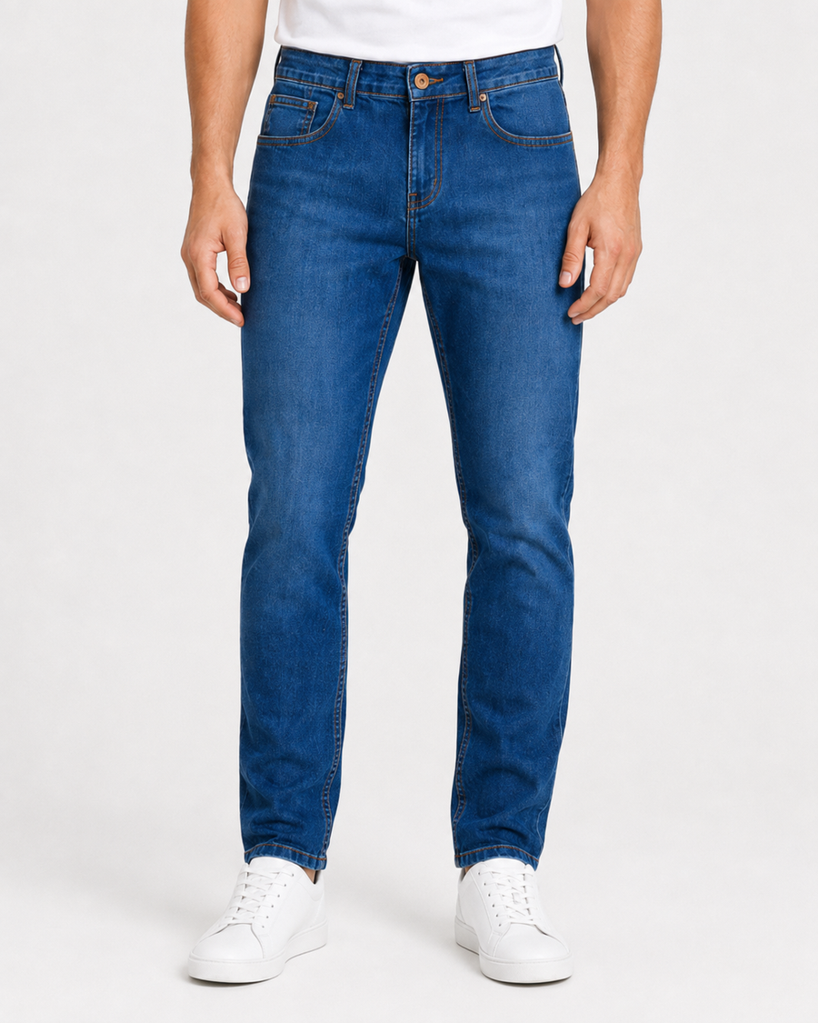 CALÇA JEANS SLIM BLUE WASH