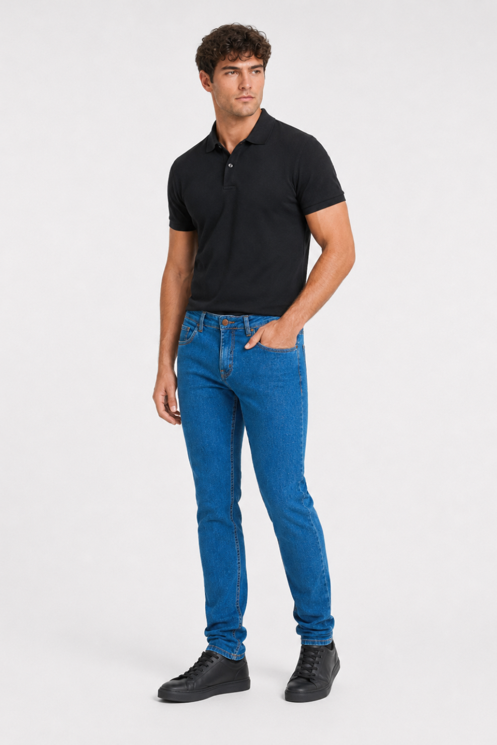 CALÇA JEANS SLIM BLUE WASH