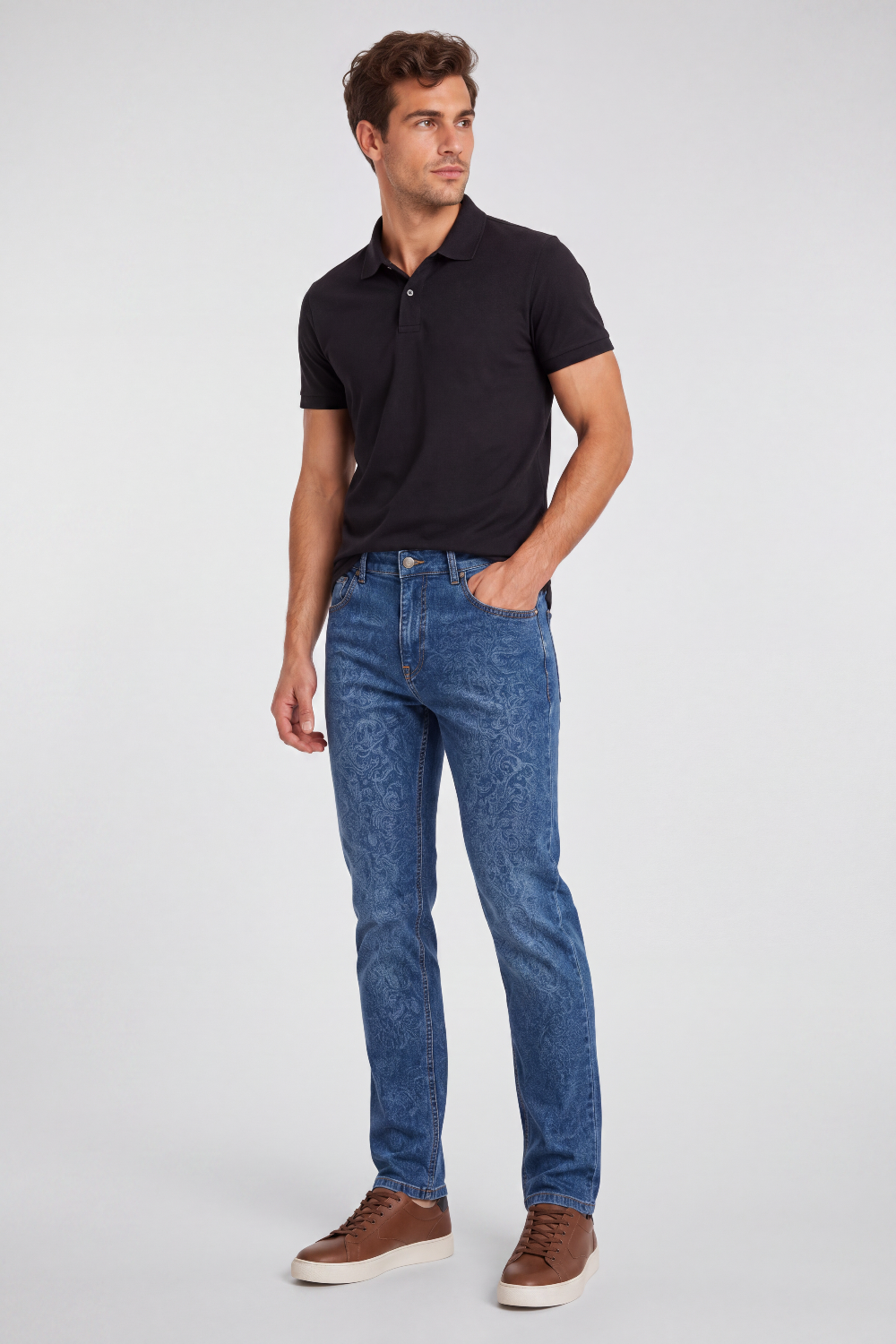 CALÇA JEANS SLIM BLUE WASH