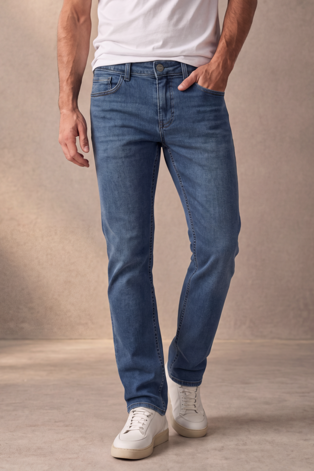 CALÇA JEANS COOL FIT LIGHT BLUE