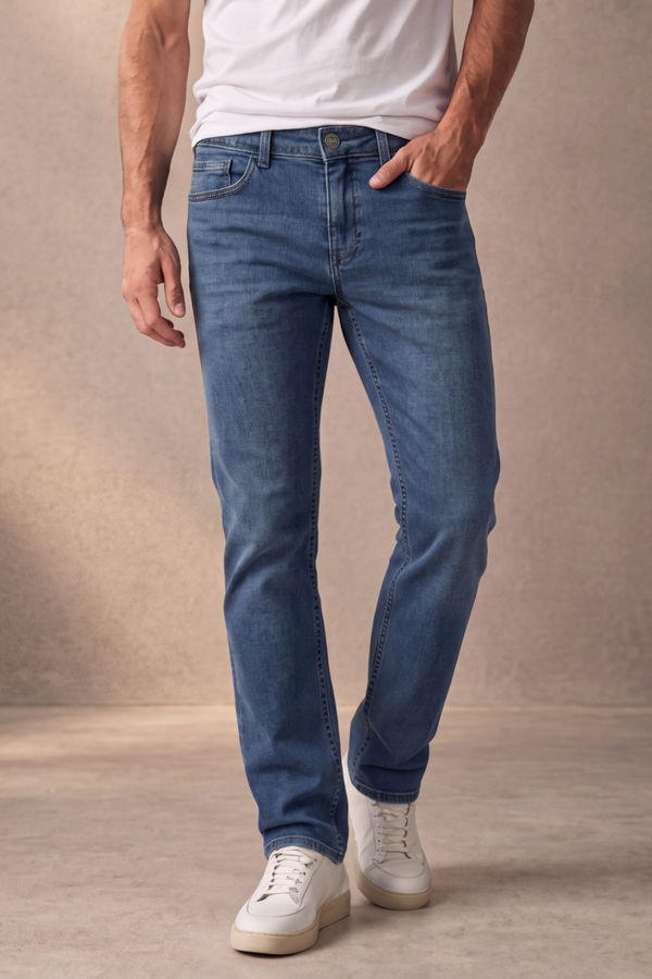 CALÇA JEANS COOL FIT LIGHT BLUE
